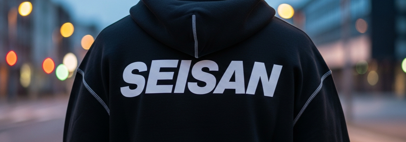 Jakie są najlepsze marki bluz? Na zdjęciu bluza Seisan, najlepszej marki na bluzy firmowe z nadrukami.